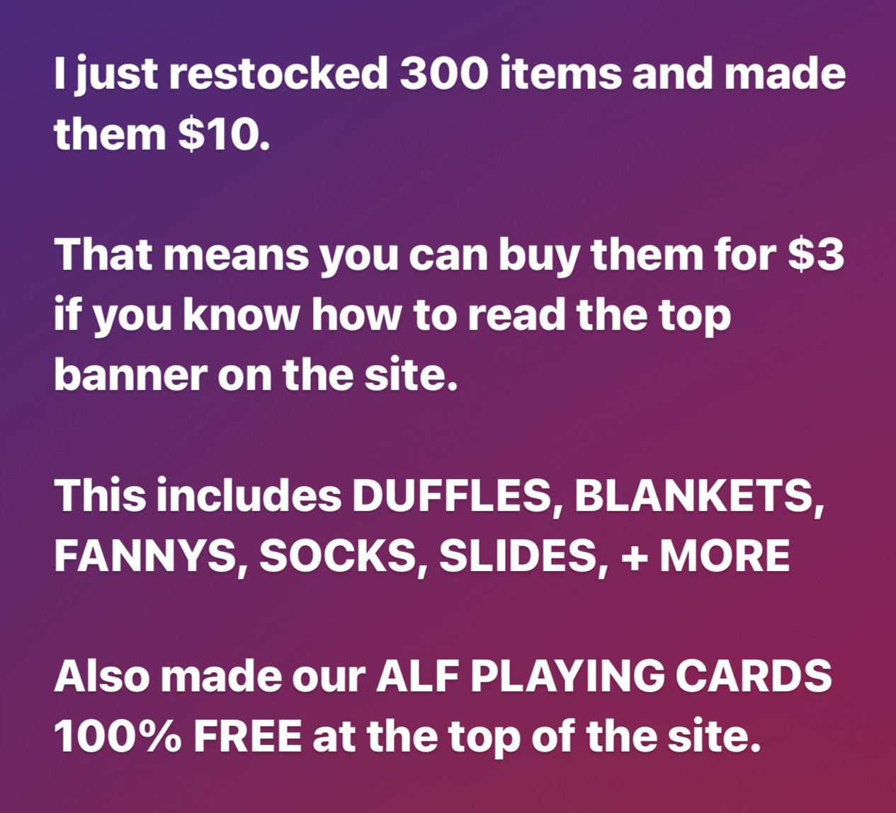 SO MUCH STUFF... Linda Finegold